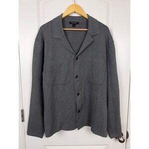 Banana Republic Organic Cotton Grey Cardigan Sweater Jacket Large